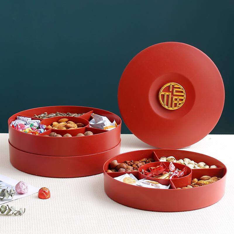 Креативная праздничная фруктовая тарелка с крышкой, коробка для хранения сухофруктов, тарелка для конфет в стиле легкой роскоши, бытовая гостиная, чайный столик, коробка для фруктов с семенами дыни