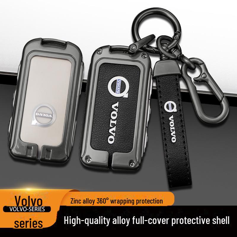 Чехол для ключа Volvo для XC60 и S90: Чехол для автомобильных аксессуаров для XC90, XC40, S60L - в комплект входит сумка с пряжкой