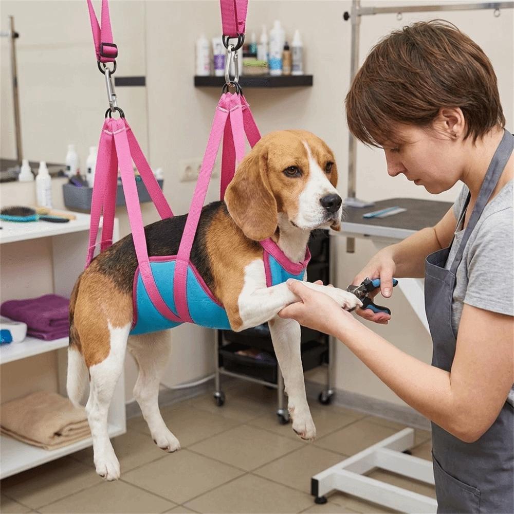 Hanging Pet Grooming Hammock Breathable Cat Nail Clipper Fixer Bathing Assistance