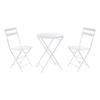 DKD Home Decor-Table Set with 2 Chairs DKD Home Decor White 80 Cm 60 X 60 X 70 Cm (3pcs)