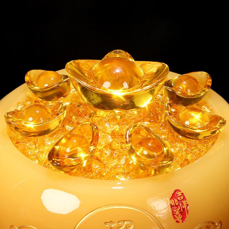 Украшения в виде золотых жабы Zhaoczai Treasure Pot привлекают богатство, открывают подарки, украшения для офиса, гостиной, винного шкафа