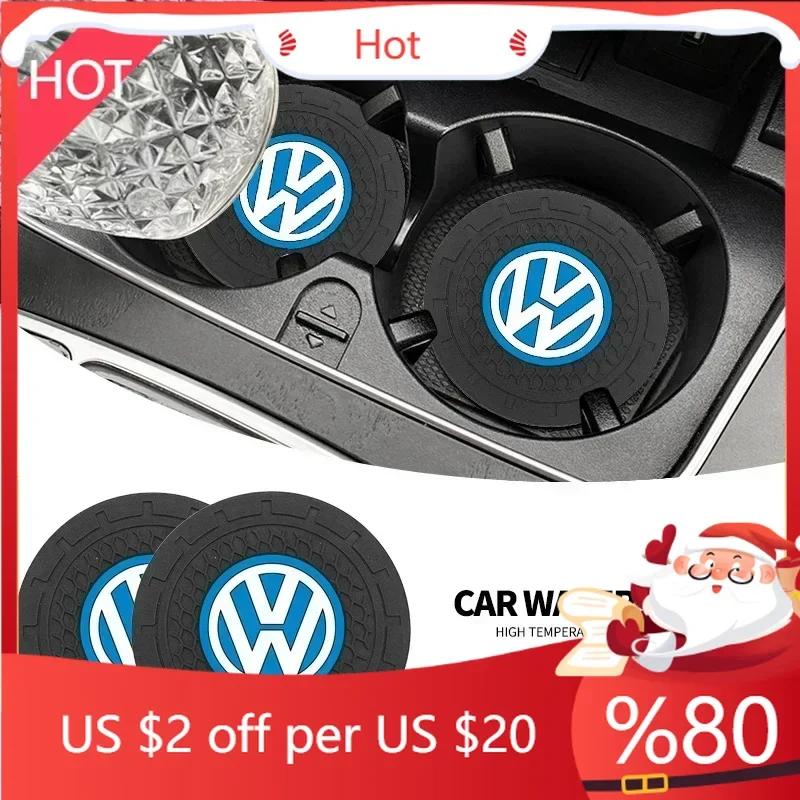 Для VW Новый 1/2 шт. Автомобильные водонепроницаемые нескользящие силиконовые подставки под стаканчики Для Volkswagen VW Golf Caddy Scirocco Beetle Touran Rline