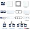 BSEED Zigbee Умные сенсорные выключатели 1/2/3 модуля Обычные французские настенные розетки Тип-C USB Функциональные модули Стеклянные панели DIY Комбинация