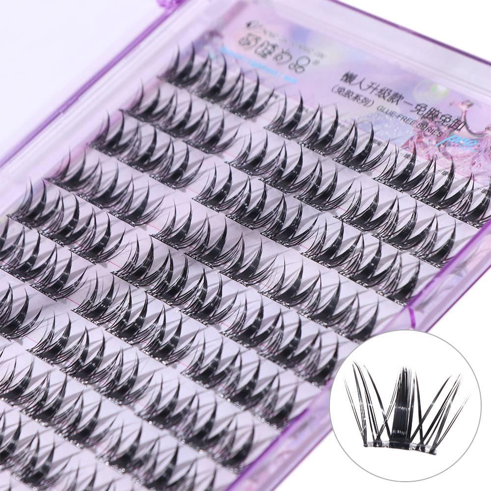 Завитые накладные ресницы без клея, милые индивидуальные накладные ресницы, макияж