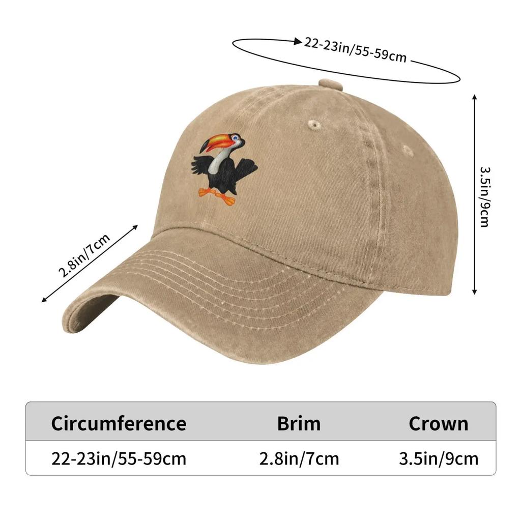 Funny Toucans Baseball Cap Women Men Hat Vintage Cowboy Hats Trucker Sun Caps