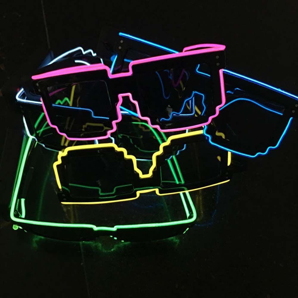 Bar Supplies Glowing Led Light Up Glasses LED Luminous Glasses Glowing Sunglasses Mosaic Glasses