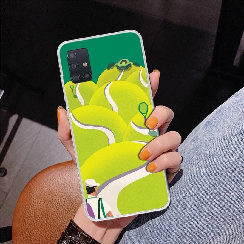 Tennis Sport Phone Case For Samsung Galaxy A52 A32 A22 A12 A51 A31 A50S A30S A20S A10S Note 20 Ultra 10 Plus S10 A72 A71 Galaxy