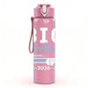 1PC Big Brother Minimal Text Print 750ml Color Plastic Sports Water Bottle Leakproof Flip Straw Lid Suitable for Sports Office Home Use