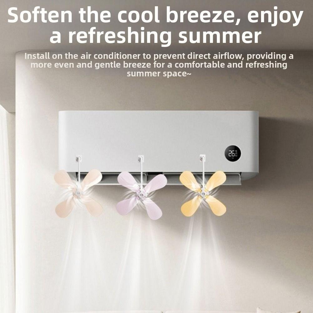 3Pcs Wall Mounted Air Conditioning Ventilator Anti Direct Blowing Air Conditioner Vent Fan For Home