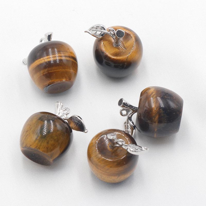 Натуральный Кристалл Агат Полудрагоценный Камень Аметист Подвеска Яблоко Рождественский Подарок