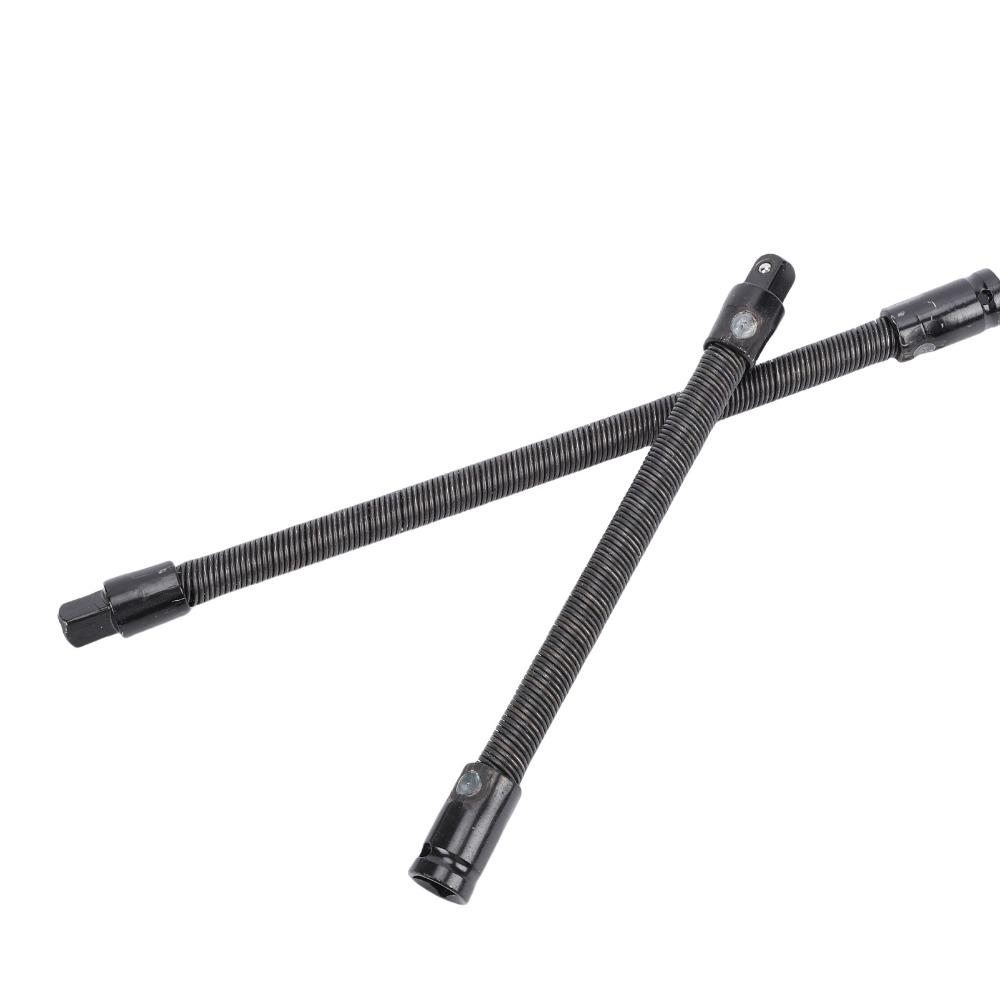 2pcs 1/2 Inch Drive Flexible Socket Extension Bar S2 Alloy Steel 250mm 350mm Bendable Socket Extender Spring Steel