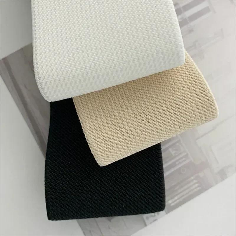 Fashionable And Simple Solid Color Belt Women's Sweater Tank Top Sealed Elastic Wide Round Buckle Decorative Dress Accessories