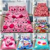 Boys Girls Kirby 3D Duvet Cover Pillowcases Single Double Queen Bedding Set Gift