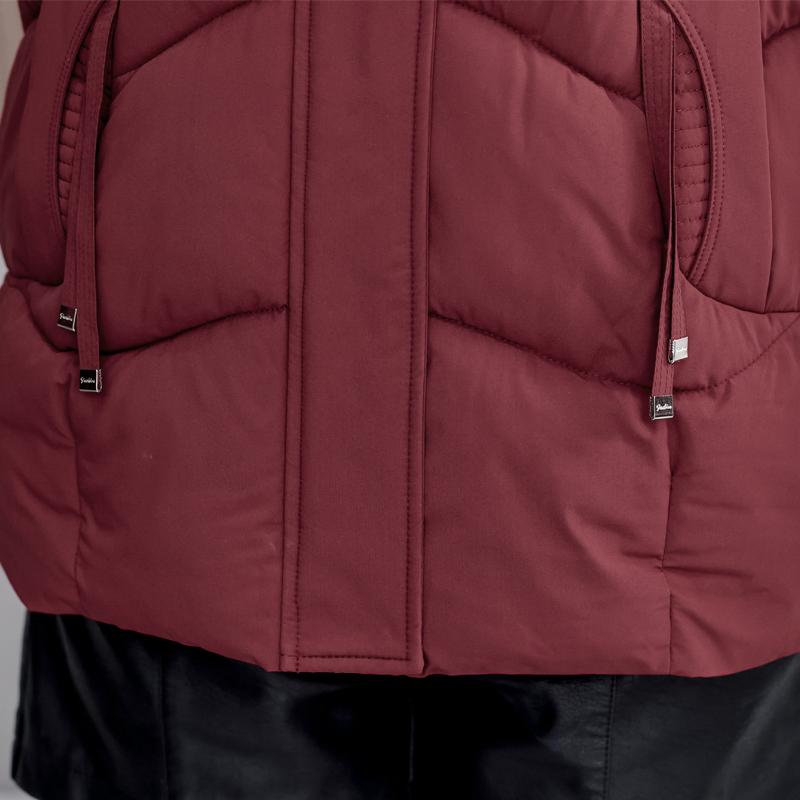 Plus Size XL-5XL Middle Age Woman Winter Coats Hooded Elegant Loose Thick Warm Parkas Female Jacket