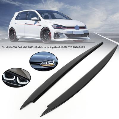 Передняя накладка на фару, накладка на бровь, черная, для VW Golf MK7 Golf R GTI GTD