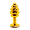 Threaded Metal Anal Toys Insert Sexy Stopper Butt Plug - Golden, Erotic Sex Toys for Women Adult Products