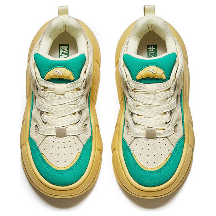 Anta Comfortable Versatile Non-Slip Wear-Resistant Low-Top Skate Shoes Women Sneaker Light-Green 122448072-2