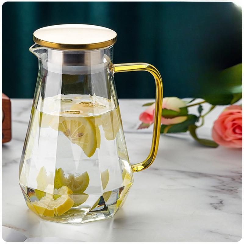 Бытовой алмазный чайник для холодной воды, большая колючая кастрюля для гостиной, термостойкий, набор чайников из высокоборосиликатного стекла, чайник для холодной воды