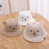 Spring Summer Baby Bucket Hat Cute Bear Ear Cap Solid Color Outdoor Beach Kids Baby Boy Girl Sun Hats Bonnet