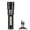 5000MAH Powerful Dual Light Source Flashlight Built-in 18650 Battery Rechargeable Type-c Flashlight Fishing Hunting Flashlight