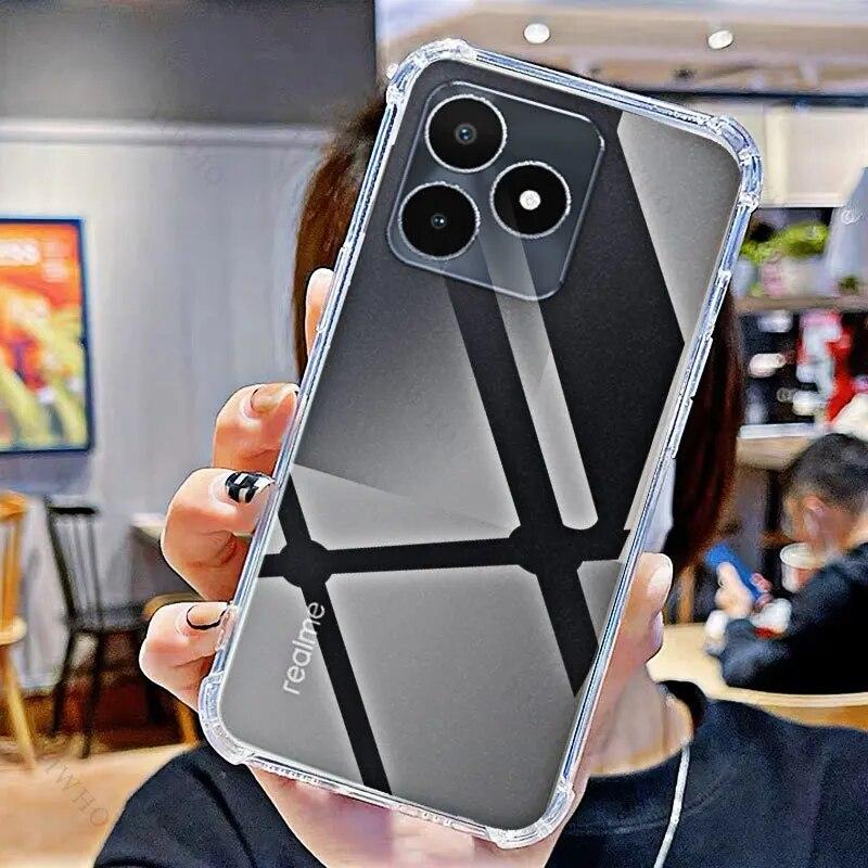 Мягкий силиконовый противоударный прозрачный чехол для Realme C53, ТПУ HD, прозрачный чехол для Realme C 53, 6,74 дюйма, RMX3760, защита от отпечатков пальцев
