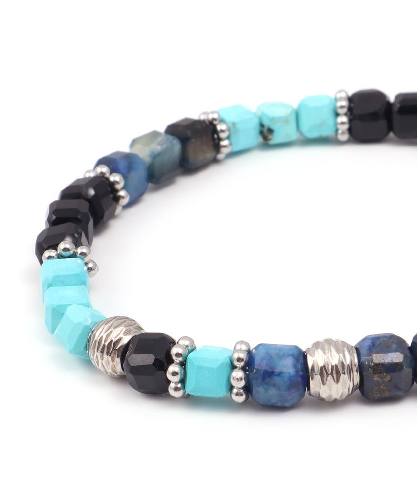 Браслет Polalita Black Türkiye Blue Mix (Plt-Br-073_Bl)