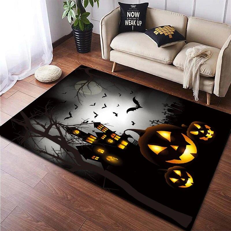 Halloween New Year Gift HD Printing Area Carpet, Living Room Sofa Decorative Carpet, Anti-skid Mat, Alfombras Direct Shipment