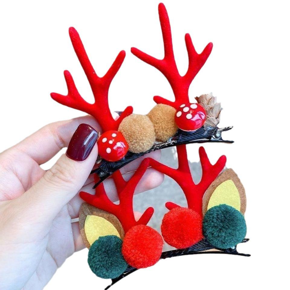 2024 Рождественская заколка для волос в виде оленьих рогов для детей