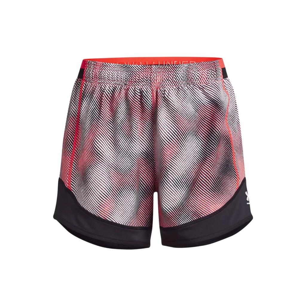 Under Armour Шорты спортивные женские Challenger Pro с принтом в стиле колор-блок, шорты цвета бета-красный 1381049-628