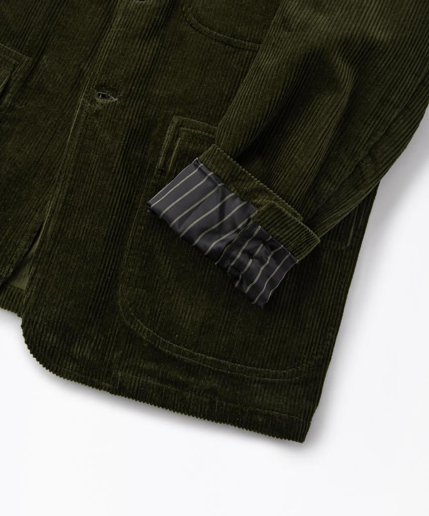 OUTSTANDING High Density Corduroy Classic 3-Button Jacket_D.Olive
