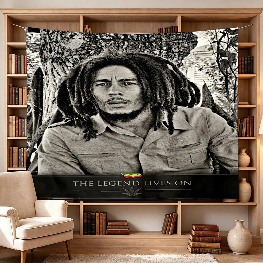Bob Marley Reggae Legend Lives Versatile Wall Hanging Blanket, Home Backdrop for Wedding, Party and Video Shooting
