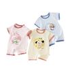 Summer Baby Romper - Newborn Short Sleeve, Round Neck Cartoon Bodysuit