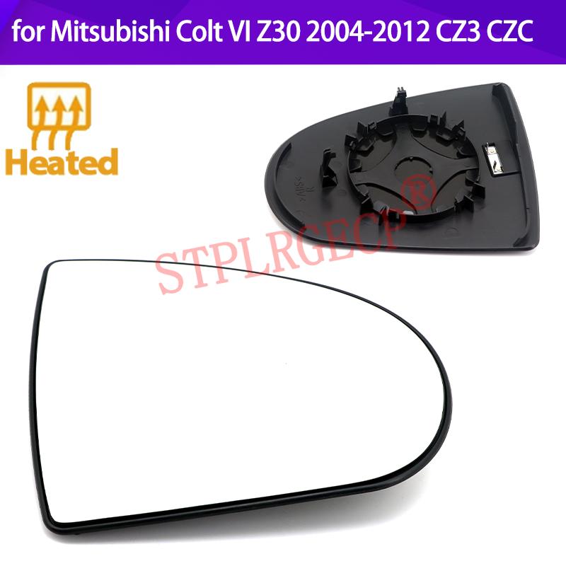 Stplrgecp Passenger Driver Side Left Right Door Side Heated Wing Mirror Glass Lens for Mitsubishi Colt VI Z30 2004-2012 CZ3 CZC