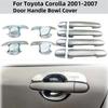 2001 2002 2003 2005 2006 2007 Для Toyota Corolla Автомобильные Хромированные ABS Аксессуары Накладки на Ручки Дверей Накладка Стиль Наклейки