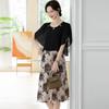 LangSha Mid-Aged Women's Chiffon Summer A-Line Dress
