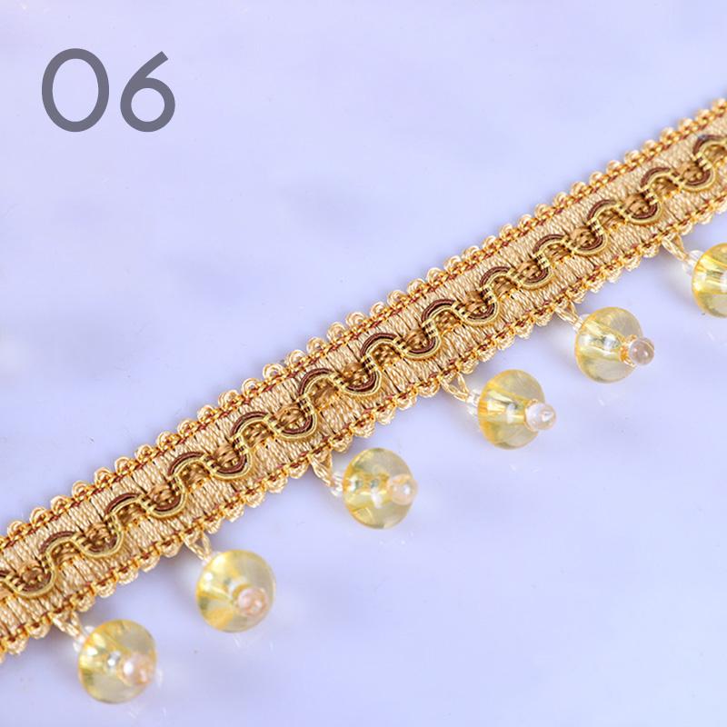 12M Европейский стиль Кристалл Тыквенные Бусины Шторы Бахрома Отделка Обивка DIY Шторы Кружева Отделка Кисточки Шитье Декор Аксессуары