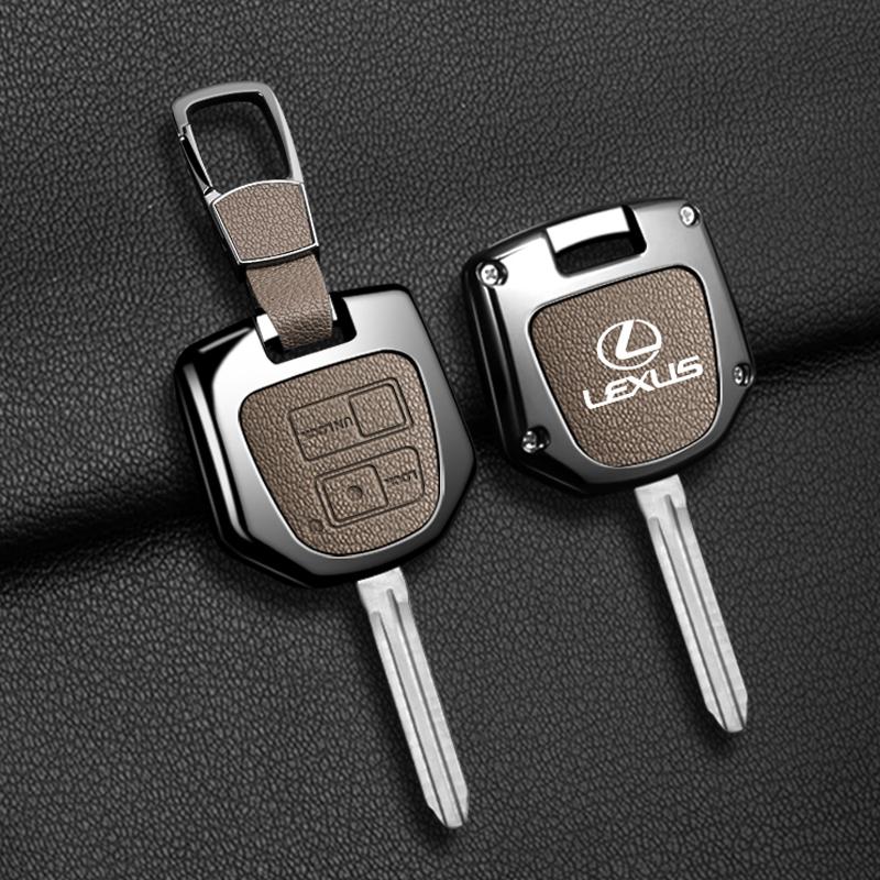 DMTZ1 Leather Car Straight Foldable Key Shell Modification for Lexus Old RX330 IS200 ES300 IS400 Key Cover Modification Accessories