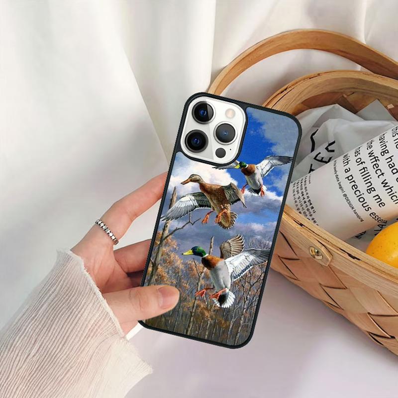 Bird Duck Hunting Sunset Phone Case For iPhone 17 Air 16 15 14 11 12 13 Pro MAX Plus coque Cover Shell