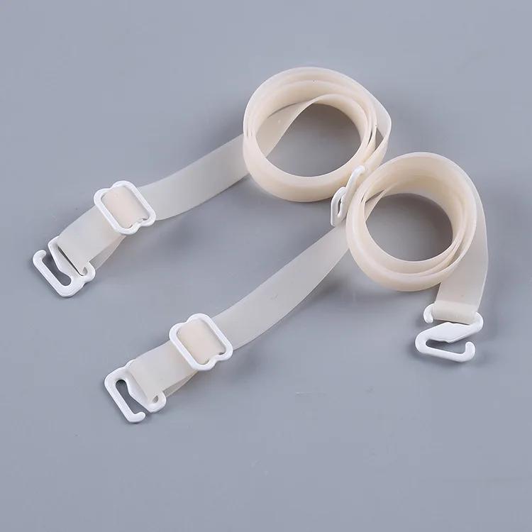 1Pair Women 1cm Wide Backless Clear Bra Straps Non Slip Transparent Bra Strap  Adjustable Candy Color Bra Extender Accessories