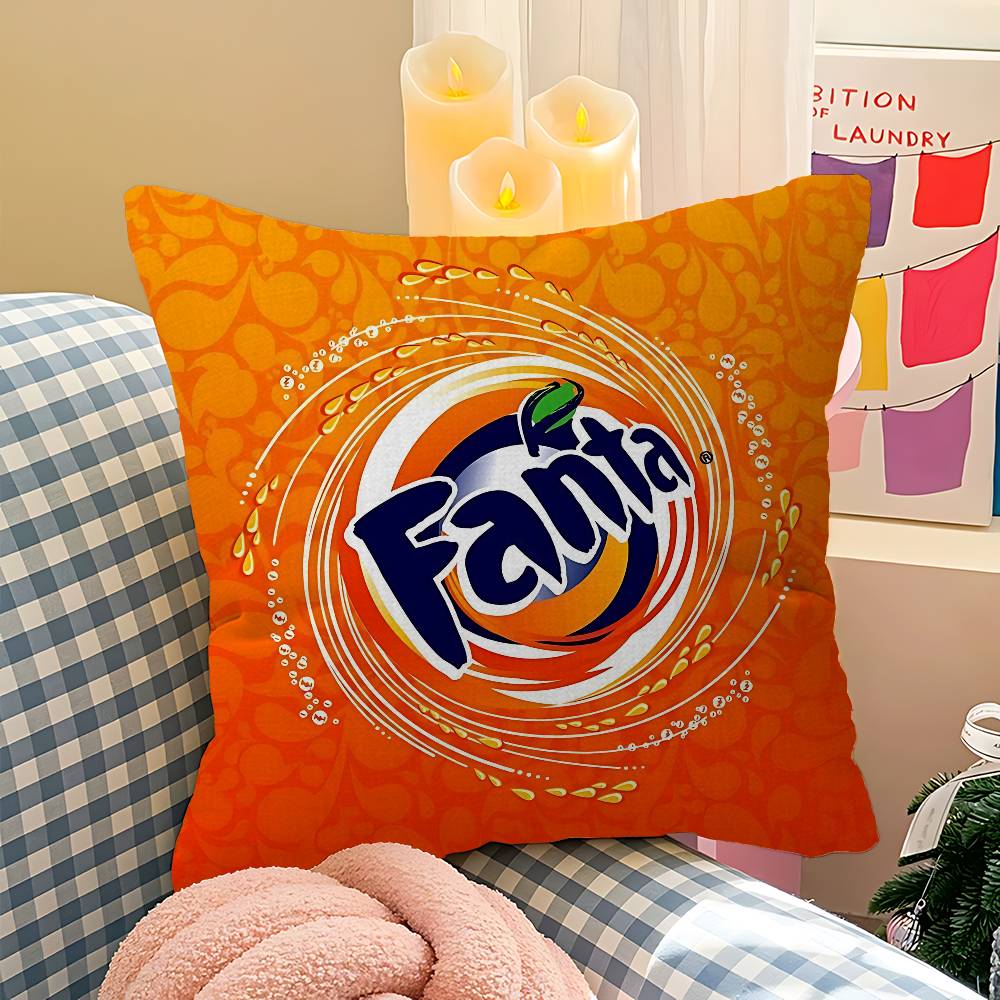 Смешная наволочка с логотипом F-Fanta, декоративная подушка для автомобиля, чехол для подушки на диван, в машину, рождественский подарок 40x40см 45x45см