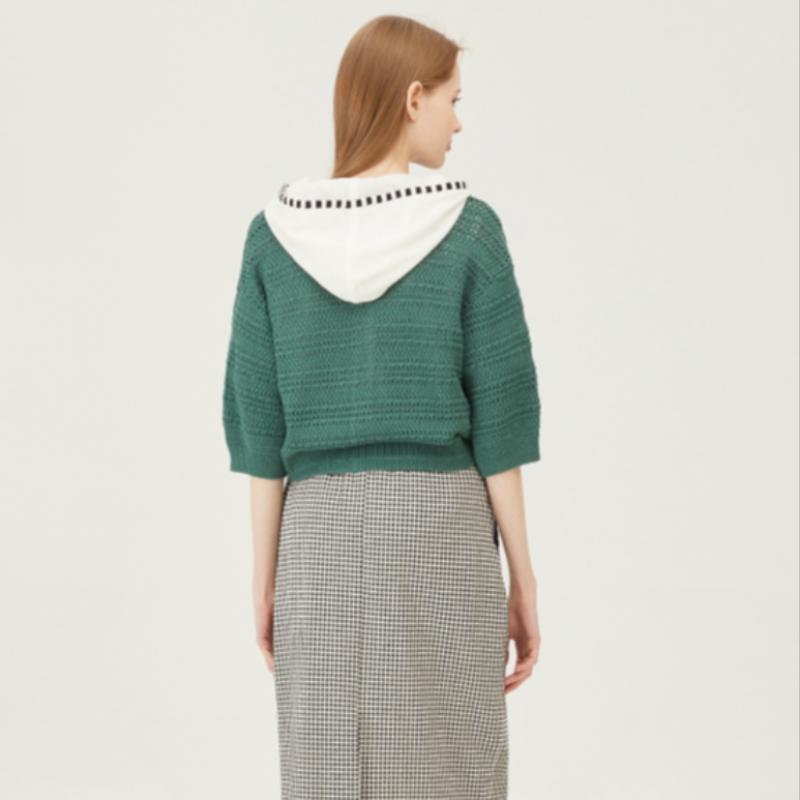 Benetton Укороченный вязаный кардиган Benetton Squash Variant Bakc56431