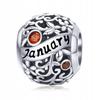 Charms Do Pandora Miesiąc Styczeń Kamień Urodzinowy S925