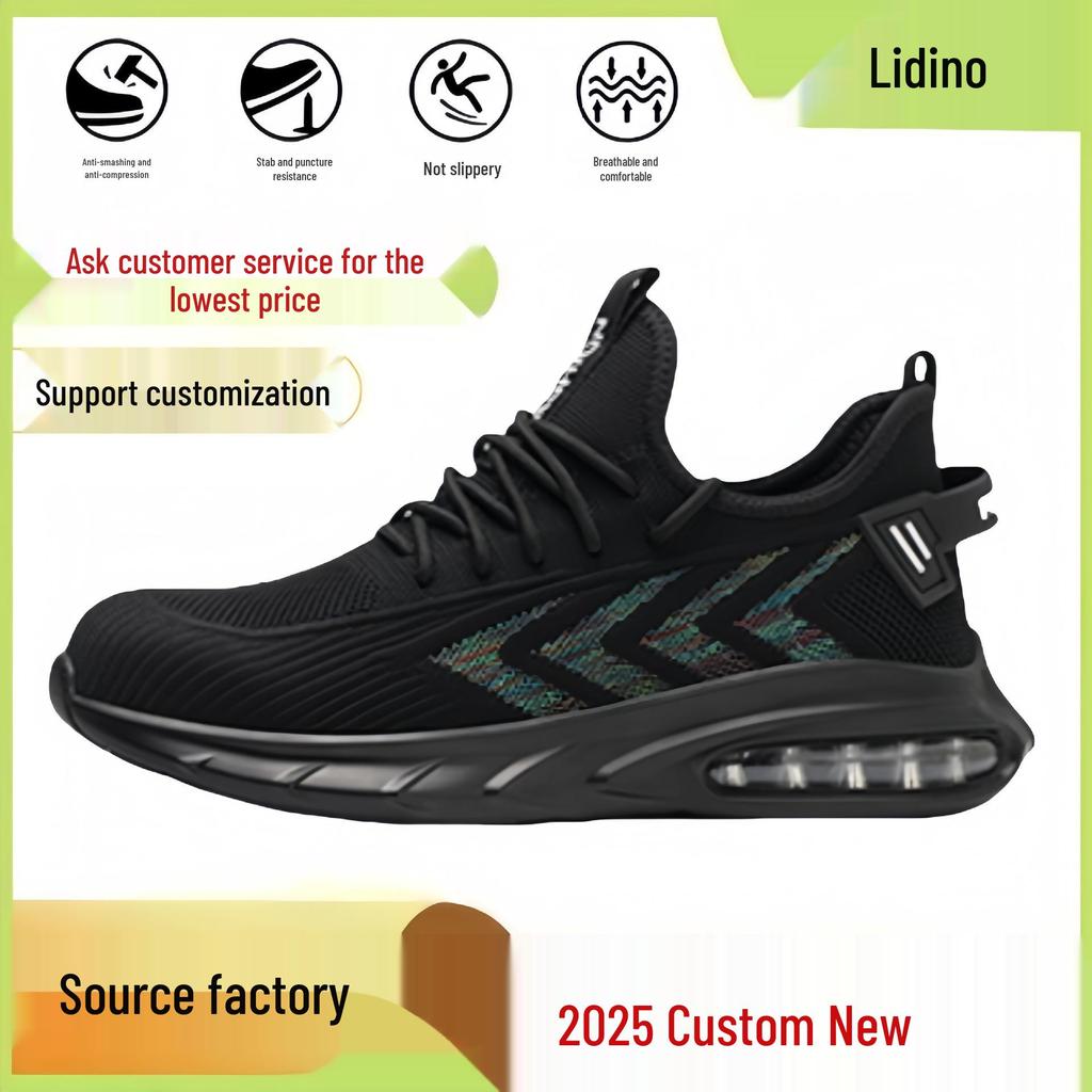 Men's Summer Steel Toe Safety Shoes - Breathable Mesh, Anti-Smash, Anti-Puncture, Lightweight Protection