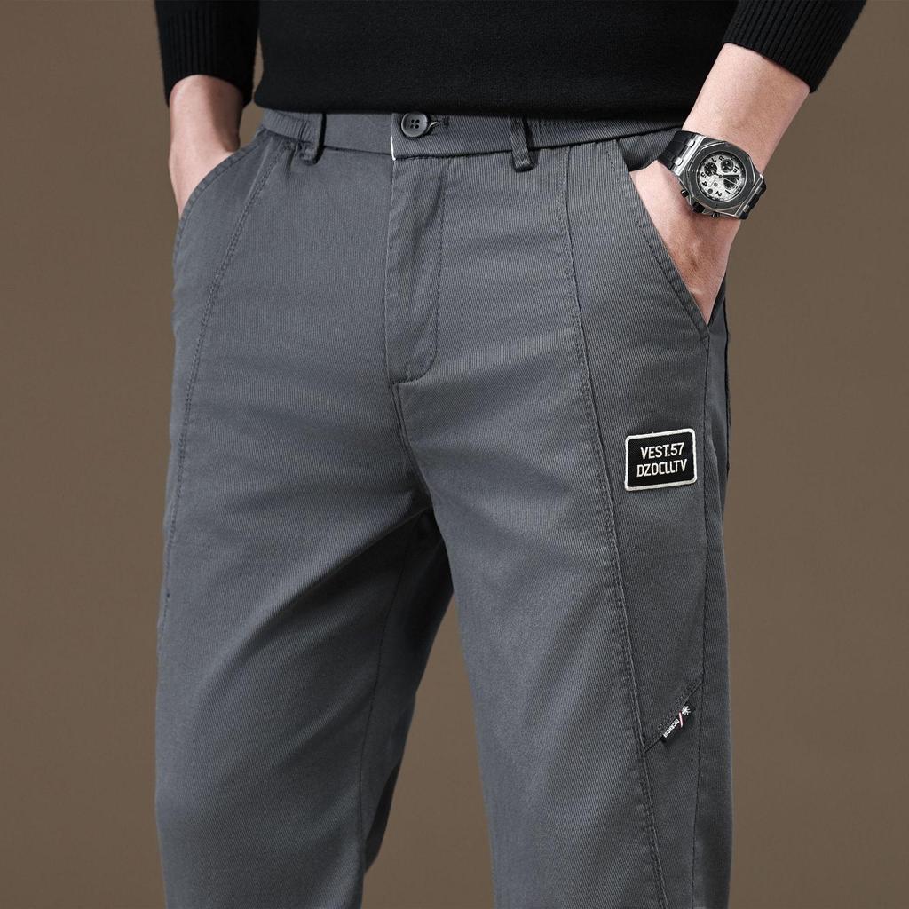Мужские брюки в стиле Business Casual Осенний модный тренд Сшитые прямые узкие брюки