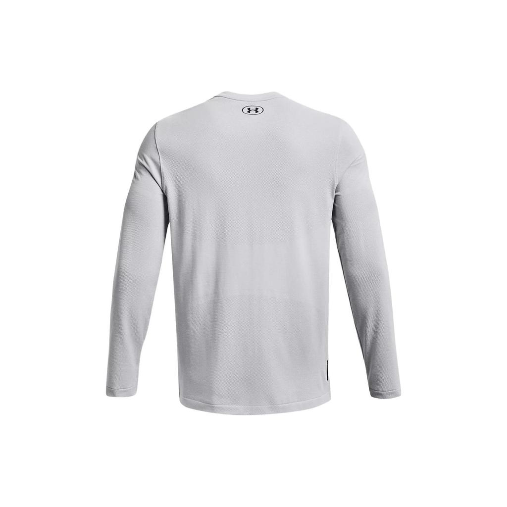 Under Armour Футболка с длинным рукавом Rush Solid Color Logo Print Vintage для мужчин, белая 1379282-100