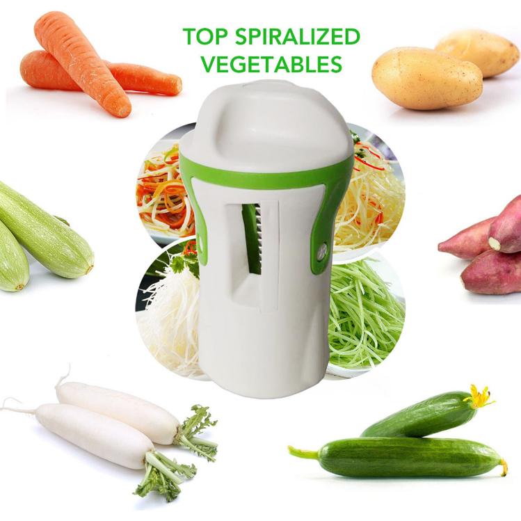 1 шт., сверхмощная спиральная нарезка для овощей, спиральная нарезка для овощей, резак для цуккини, пасты, лапши, спагетти, многофункциональное использование