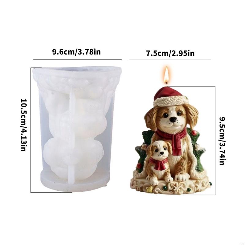 Christmas Silicone Mould Dog Figurine Silicone Mold For Epoxy Resin Craft