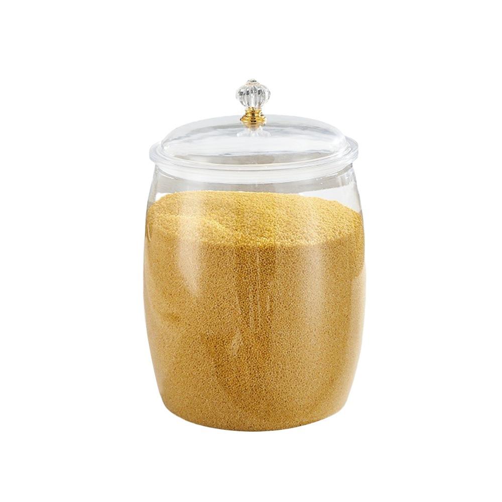 Moisture-Proof Canister Jar Wide Mouth Rice Storage Bucket Durable Sealed Can Kitchen