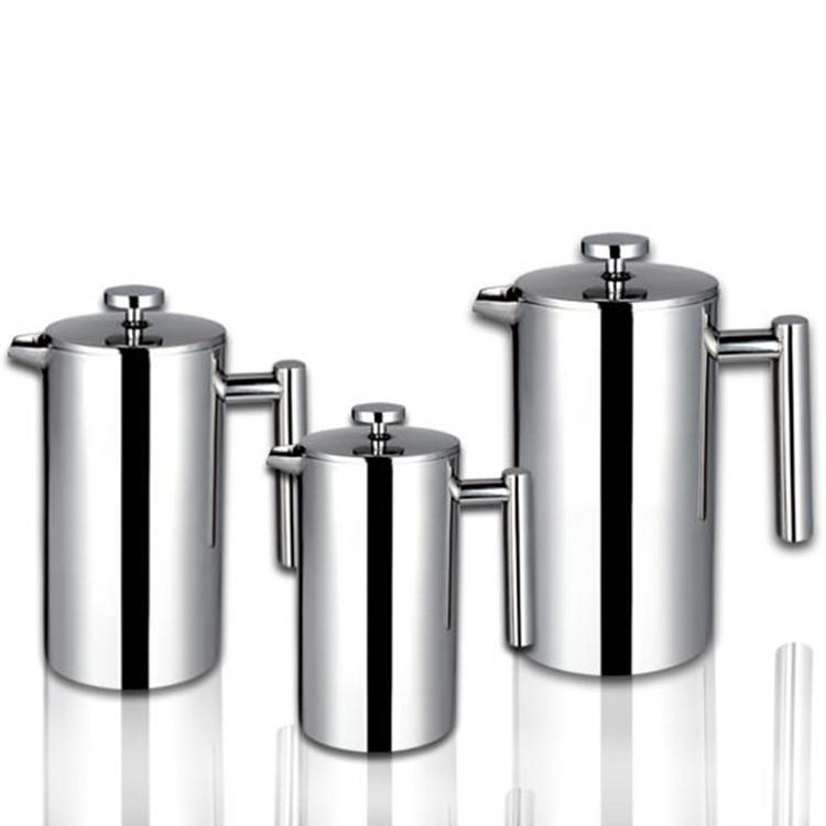 1000ml Stainless Steel 304 Double Layer French Presse Coffee Pot Larger Capacity Manual Cafe's Maker
