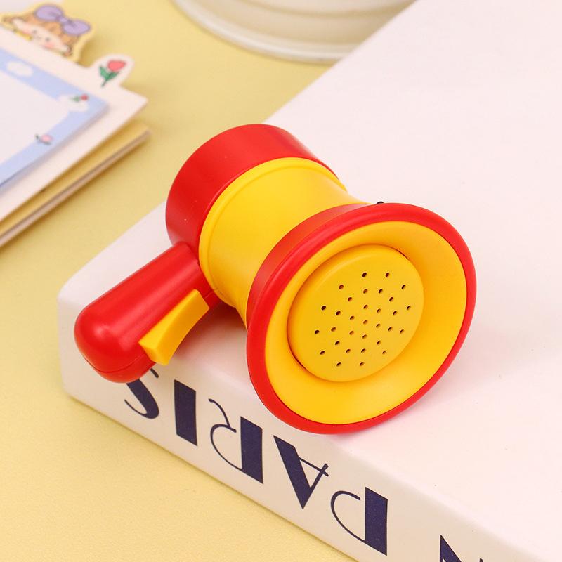 Cartoon Mini Recording Speaker Toy Keychain Charm Children Kids Handheld Loudspeaker Backpack Bag Pendant Car Key Chain Keyring